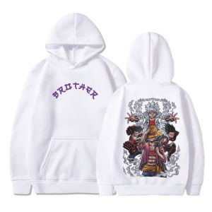 Lapak Hoodie || Cod Jaket Monkey D.Luffy Awan || Sweater Hoodie Logo Brother || Jumper Luffy Onepice full Sablon Cream || Sweater ( Pria Wanita ) Hitam