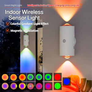 【0-second induction】Smart Wireless Sensor Body Sensing Light Long Lasting Type -C Charging Induction Night Light Without Adhesive