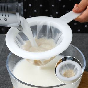 100/400 Mesh Coffee Filter Bag Juice Soymilk Filter Net Nylon Strainer Kitchen Ultra-fine Mesh Reusable Milk Strainer Bag Tea Coffee Juices Filter
