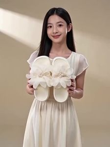 [Free Shipping] Summer Gentle Floral Thick-Soled Height-Increasing Sandals For Women Spring New Style Fashionable And Non-Slip Soft Slip-On Sandals
