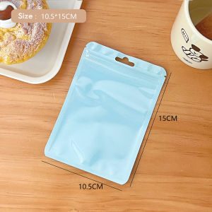 Macaron Color Zip Lock Bag Plastic Bag Thickened Storage Sealed Organization Packaging Bag Food Jewelry Storage Bags