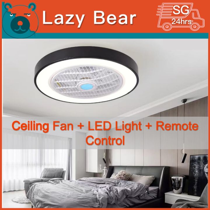 round ceiling fan with led light and remote