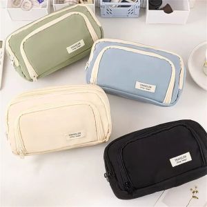 GONUUWGL Aesthetic Pencil Bag Large Capacity Simple School Cases Korean Stationery Holder Bag Children Gifts