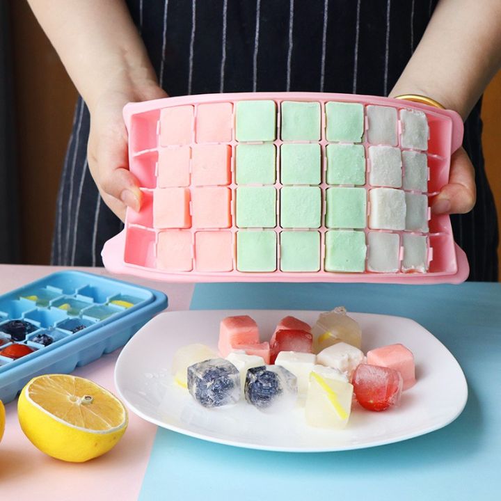 36 Grid Silicone Ice Cube Molder Stackable Ice Maker Tray for Whisky ...