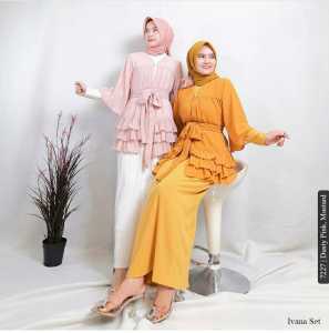 Ivana Set Dress Gamis MK Ori LD Max 120cm