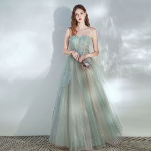 Evening gown for women adult fashionable banquet low strapless dress that hugged her curves cleverly