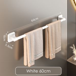 DR Bathroom Towel Rack Aluminum Towel Bar Towel Hanger Shower Rack Toilet Bath Storage Penyangkut Baju Rak Tuala 廁所置物架
