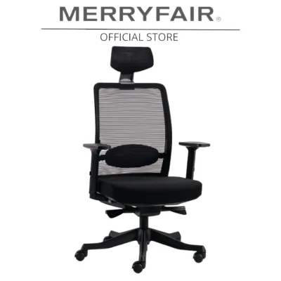 MERRYFAIR ANGGUN High Back Chair - Black/ Olive_Ergonomic Mesh Office Chair Adjustable Office Chair Kerusi Pejabat 电脑椅子 人体工学椅