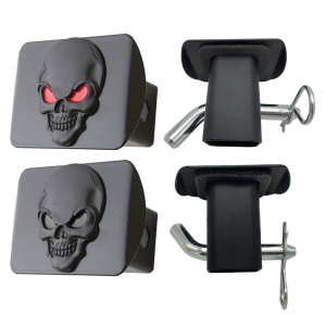 Trailer Accessories Skull Pattern Metal Hitch Cover Trailer Anti Theft Hitch Cover Fits 2in Receivers Easy Installation