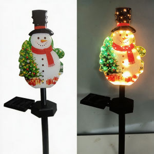 WildPioneer Christmas Solar LED Garden Stake Light Santa Snowman Tree Outdoor Lawn Path Festive Decor Lamp