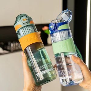 Botol Minum Sport Aesthetic Model Trendy Jinjing Transparant 700ml ZY 1857