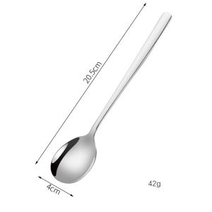 Set 4 Thìa inox 304 Hàn Quốc cán dài 205 cm loại tốt - muỗng inox 304 ăn nướng lẩu hàn quốc - Muỗng inox 304 cao cấp