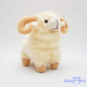 Boneka domba tanduk boneka kambing ukuran 35cm bahan halus lembut
