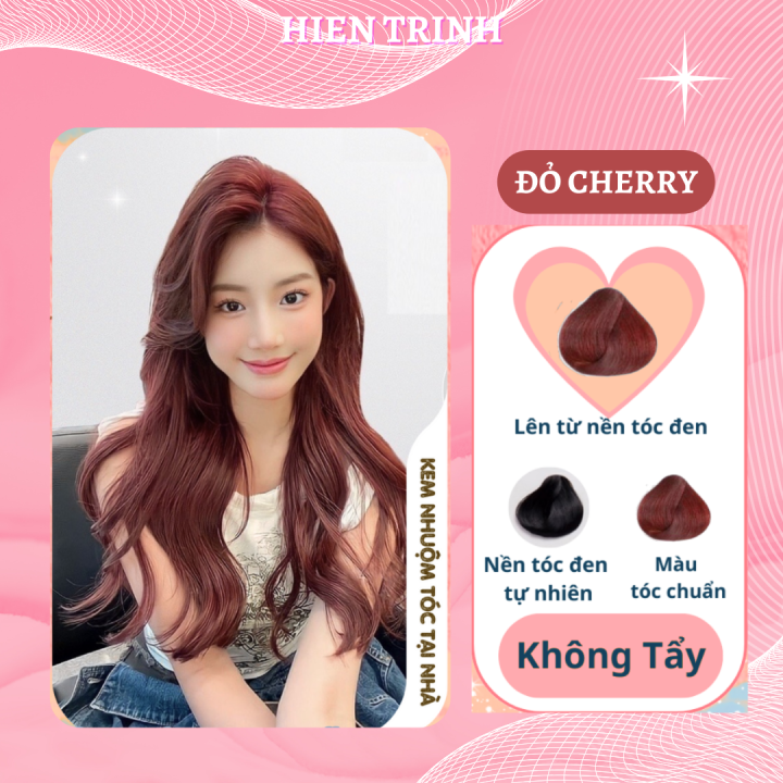 Thuốc Nhuộm Tóc Màu Đỏ Cherry Tặng Kèm Dụng Cụ Nhuộm Tại Nhà | Thuốc ...