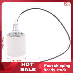 🚚【Local Express Delivery】🚚 E14 E27 Ceramic Screw Lamp Holder LED Light Heat Resistant Adapter Home Use Round Socket For Bulb Base With Cable