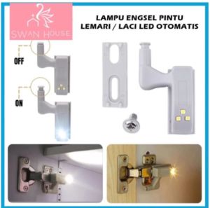 Lampu engsel led + baterai lampu lemari otomatis lampu kabinet kitchen set lampu laci led otomatis SH A23