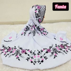 Mukena Lajuran Santri Dewasa Polino Jumbo Adem Katun Polos Santri Pondok Bahan Adem Lembut Tebal Dingin Mewah Elegan Murah