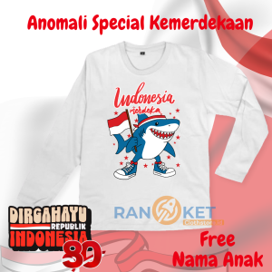 Anomali I Kaos Anak Baju Anak Lengan Panjang Tralalero Tralala 17 Agustus 1945 Spesial Anomali Kemerdekaan Indonesia