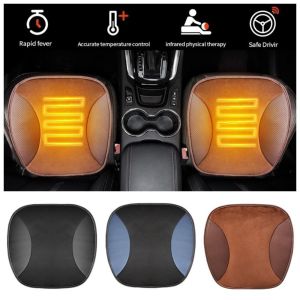 TUO29 Warm Car Seat Heating Cushion Rapid Heating 3-level Auto Seat Warmer Non-slip Square Graphene Heated Seat Pad Automobile