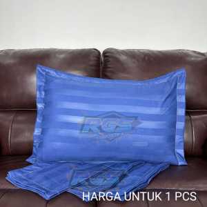 Sarung Bantal Tidur Kepala Ukuran 50x70cm Jumbo Motif Embos Salur