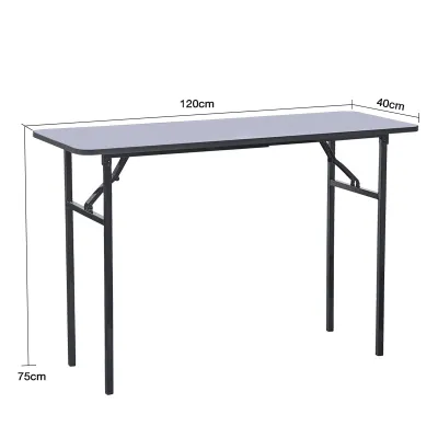 WAROOM【No Need Install】White Foldable Banquet Table Office Computer Table Event Folding Dining Table Outdoor Single Spring Foldable Table Study Table Writing Desk Home Meja Lipat Meja Komputer 折叠桌