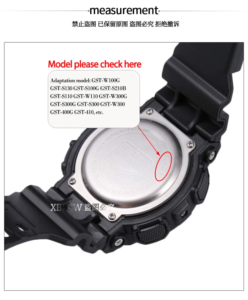 Rubber Strap Replacement for Casio g shock gst b100 gst 210 gst