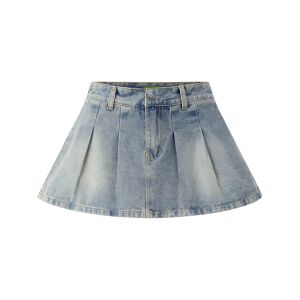 Chân Váy Jeans Xòe Xếp Ly GuZ - Vr1