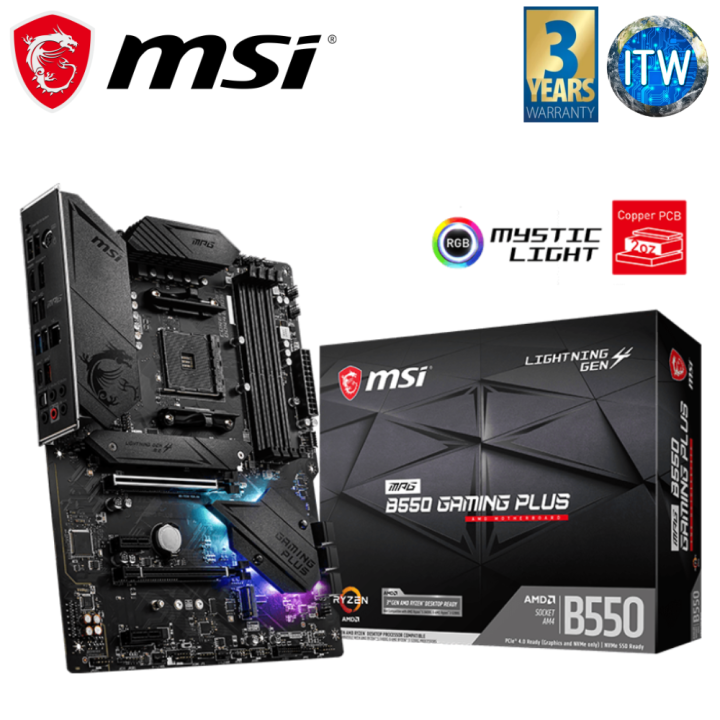 Itw | MSI Motherboard MPG B550 Gaming Plus ATX AM4 DDR4 | Lazada PH