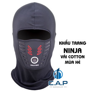 Khẩu trang Biker Ninja trùm đầu che kín mặt cổ Nam Nữ lót nỉ giữ ấm Đông chống nắng tia UV Hè