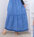 MAEVE Overall Jeans Wanita Rok Terbaru Kekinian Murah Snow Blue Black - Jumpsuit Baju Kodok Terusan Overall Dress Wanita Dewasa OOTD Remaja Muslim Muslim Modern Bahan Jeans denim by BERHIJAB. 