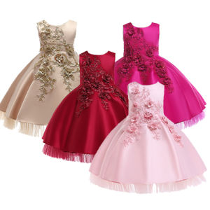 Dress Pesta Anak Perempuan / Baju Pesta Anak Tutu Satin