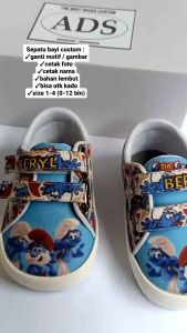 Sepatu Bayi Cetak Nama Karakter & Foto