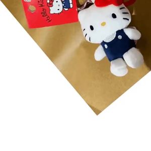 Heart buckle hellokittyHello Hello plush keychain pendant decoration gift bag cute plush toy