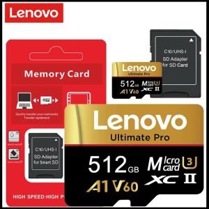 Lenovo High Speed Micro TF SD Card 512GB 256GB 128GB 1TB 2TB Real Capacity Memory Card C10 U3 V60 TF Flash Cards For Nintendo Switch