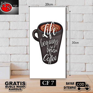 Hiasan Dinding Poster Kayu Motivasi Quotes Kata Wall Decor Dekorasi Cafe Home Coffe Kopi