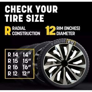 PA66 Car Hub Caps Wheel Covers R12 R14 R15 R16 304 steel ABS Plastic Car Snap On Wheel Cover Kit