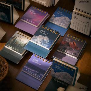 [COD] yixiayun 2026 Mini Calendar Office School Supplies Creative Retro Scenery Cover Calendar Planner Desk Accessories Decoration Gift