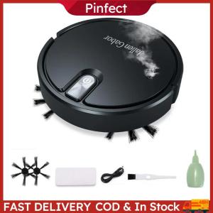 Smart Robot Vacuum Cleaner with Suction Household Cleaner with Rubber Brush for Pet Hair Carpets and More