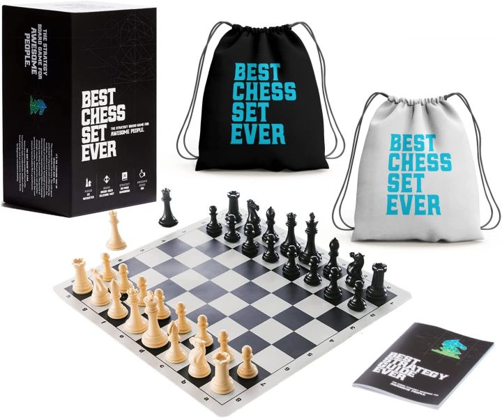 Best Chess Set Ever, Tournament Chess Set with 20” x 20” Foldable
