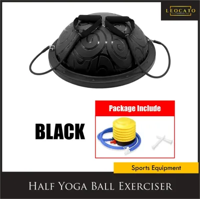 Bosu Ball / Balance Training Ball / Inflatable Gym Ball For Yoga Pilates Bodybuilding With Resistance Bands