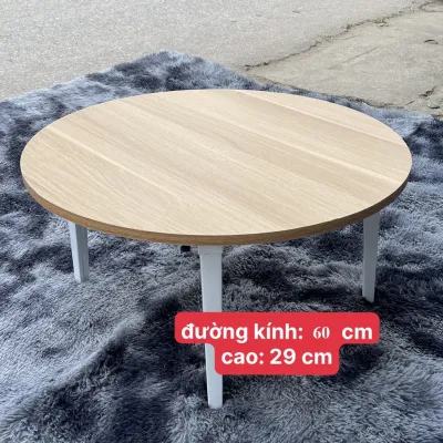 Bàn TRÒN chân nhựa Bàn học gấp gọn ngồi bệt