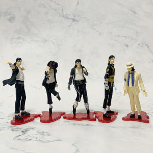 5 Pcs/Set 10.5-11.5cm Michael Jackson Figure Anime Periphery Moonwalk Cool Model Desktop Ornaments Dancer Gifts Toys