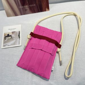 🔥 SG READY STOCK🔥Korean Style Mini Knitted Shoulder Bag Fashion Mini Organ Pleated Knitting Shoulder Bag Messenger Bag Korean Niche Design Phone Purse Small Crossbody Bags