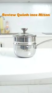 Quánh inox 304 nấu cháo ăn dặm cho bé MISAN đa năng dùng mọi loại bếp nồi nấu bột cháo cho bé