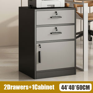 WONDER High-Capacity Wood Filing Cabinet with Lock Modern Office/Bedside Storage Manila Stock