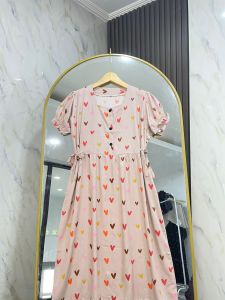SELUTUT CHERRY DRESS | DASTER PANJANG SELUTUT TALI SAMPING BUMIL BUSUI
