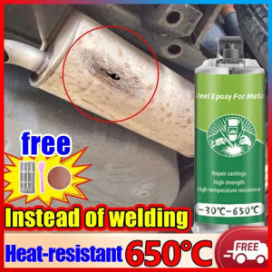 Metal Glue Resistance to Steel Above 650° C Extrusion Metal Repair Adhesive High Temperature Resistance Corrosion Resistance Durability Corrosion Resistance 100g