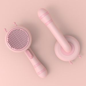 Lược chải lông - bàn chải massage có nút bấm gom lông cho chó mèo thú cưng hình Ong – Đen Ta pet shop