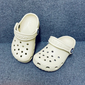 TẶNG 12 STICKER - Dép Cross cho bé trai bé gái HannaKids màu Be Sục Cros Classic cho trẻ em nam nữ giày Kid xuất khẩu