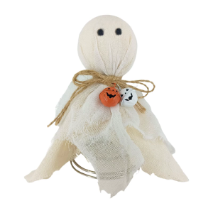 Metal Frame Ghoul Treetopornament With Traditional Cloth Design Allhallows Party Garnishes For Firepit Centerpiece Scary Gift